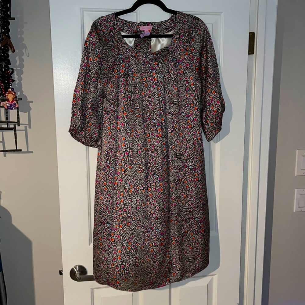 Lilly pulitzer brown printed dress